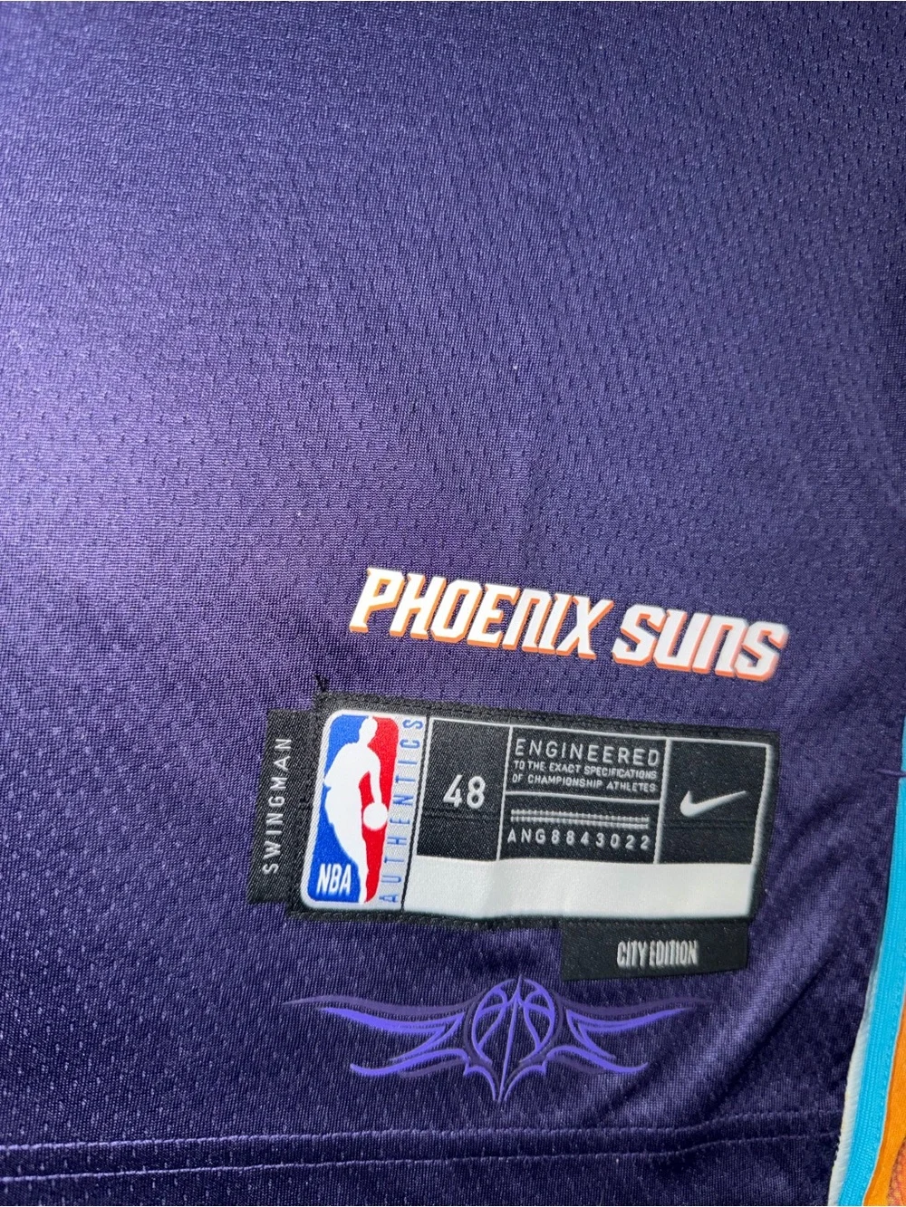 Nike Dri-Fit NBA Phoenix Suns City Edition Swingman Jersey DX8546-535 Large